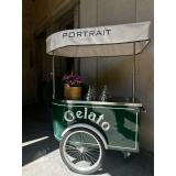 carrito para helados con cava de hielo seco
